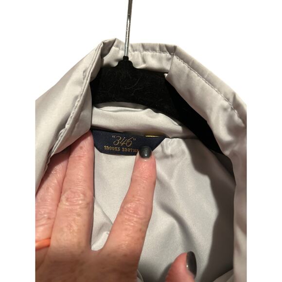 Brooks Brothers Puffer Down Coat 14 Silver Gray Cozy Warm Luxury - Picture 2 of 9